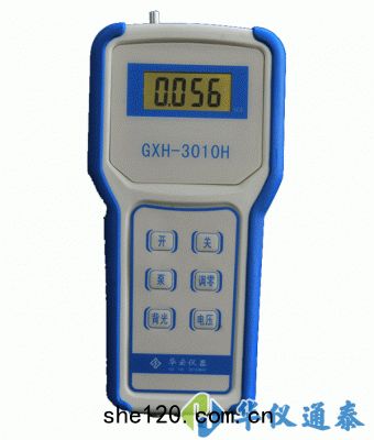 北京華雲(yún)GXH-3010H便攜手持式紅(hóng)外綫(xiàn)CO2二氧化碳分析(xī)儀