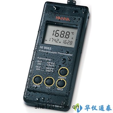意大利HANNA(哈納) HI9063防水型(xíng)便(biàn)攜式溫度計