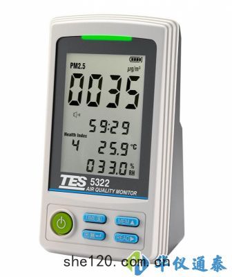 台灣(wān)泰仕 TES-5322 PM2.5空(kōng)氣品(pǐn)質監測計